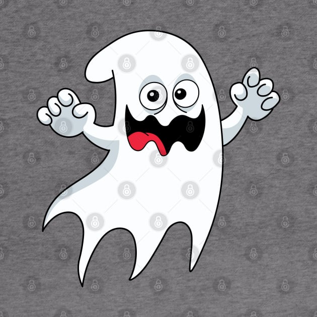 Halloween cute ghost, cartoon ghost, Halloween character by PrimeStore